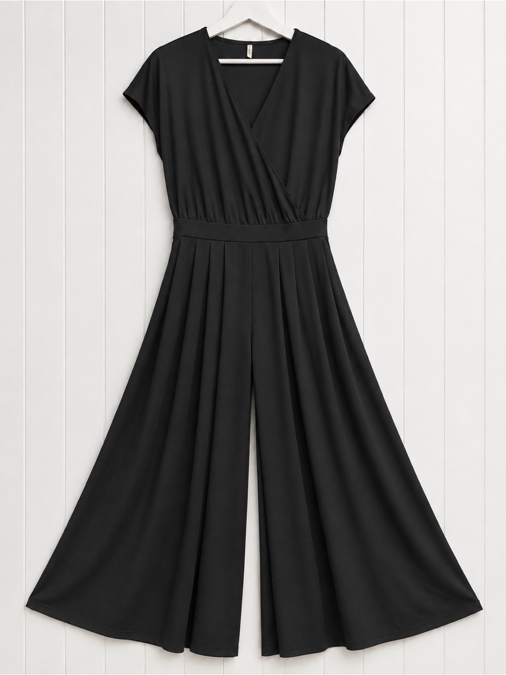 Halara V Neck Waffle Stone Green Wide Leg Jumpsuit 1X NWT